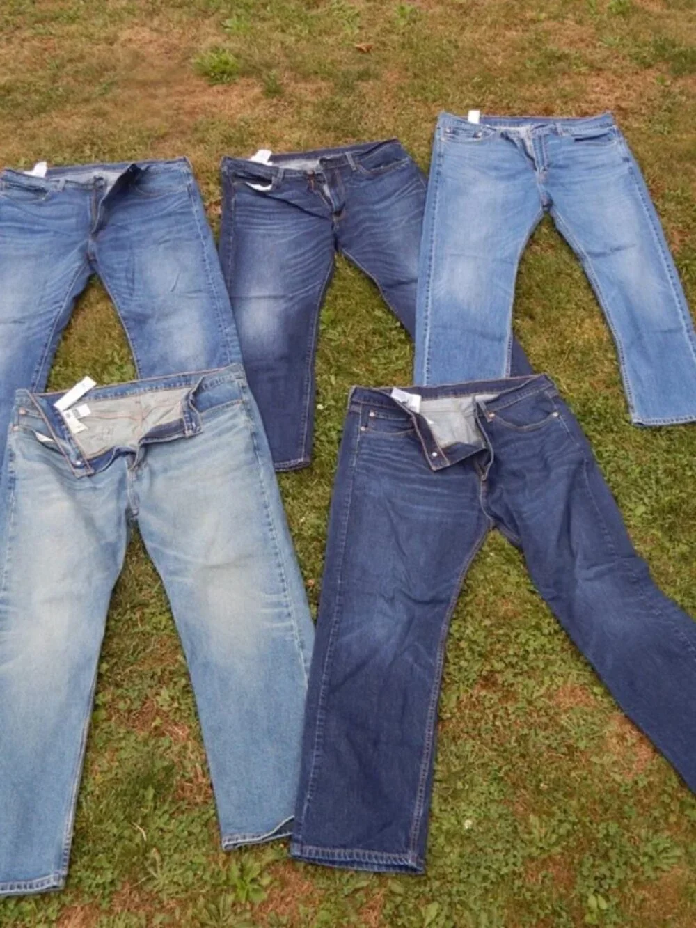 Levis Levi's 505 Mens Blue Jeans Lot of 5 Pairs 38X30 38/30 Jeans ******